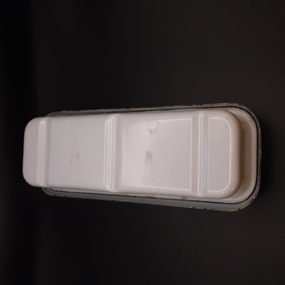 Vintage White and Black Enamel Medical/Surgical Tray w/ Lid - Picture 4 of 10